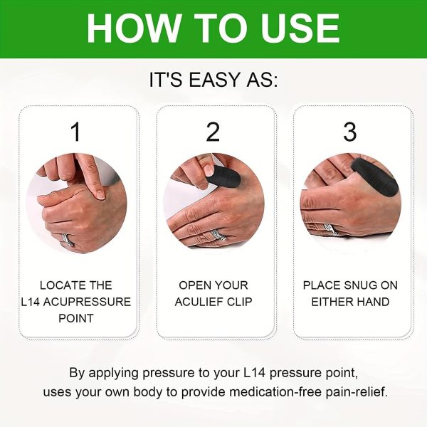 Sugar Control Li4 Acupressure Point Clip Wearable – Supporting Acupressure Relaxation, Stress Alleviation, Tension Relief And Headache Relief Hand Clip Migraine Pressure Point Clip – Original
